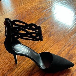 Black Suede Ankle Straps